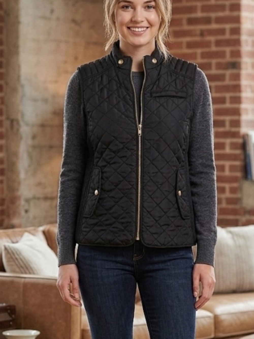 Louise Paris Padded Vest - Size 2X - Black with Lining